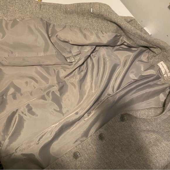 EVAN PICONE Women's Light Gray Wool Blazer Button Up Size 4 - Picture 7 of 9